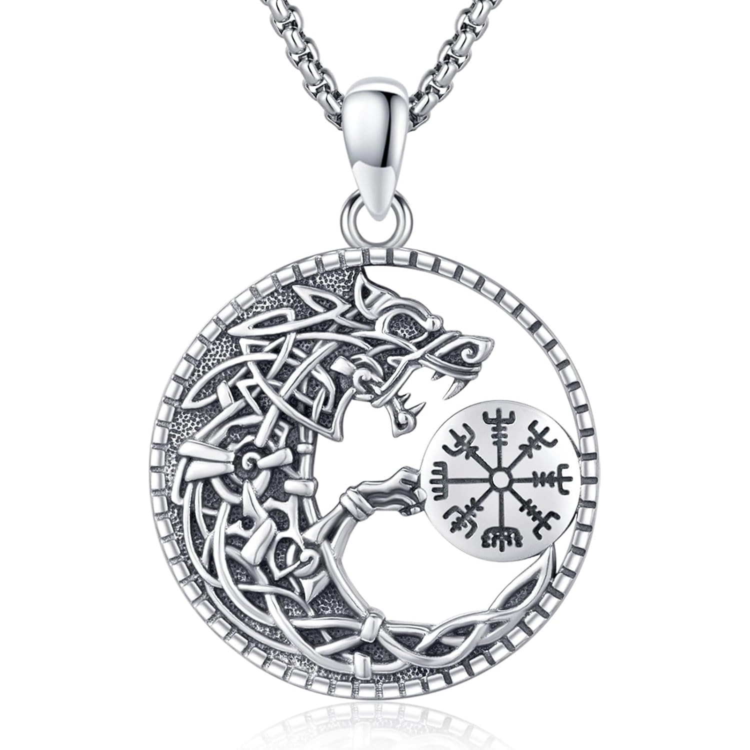 Wolf Jewelry & Watches Tampa Reviews - Viking Necklace for Men 925 Sterling
