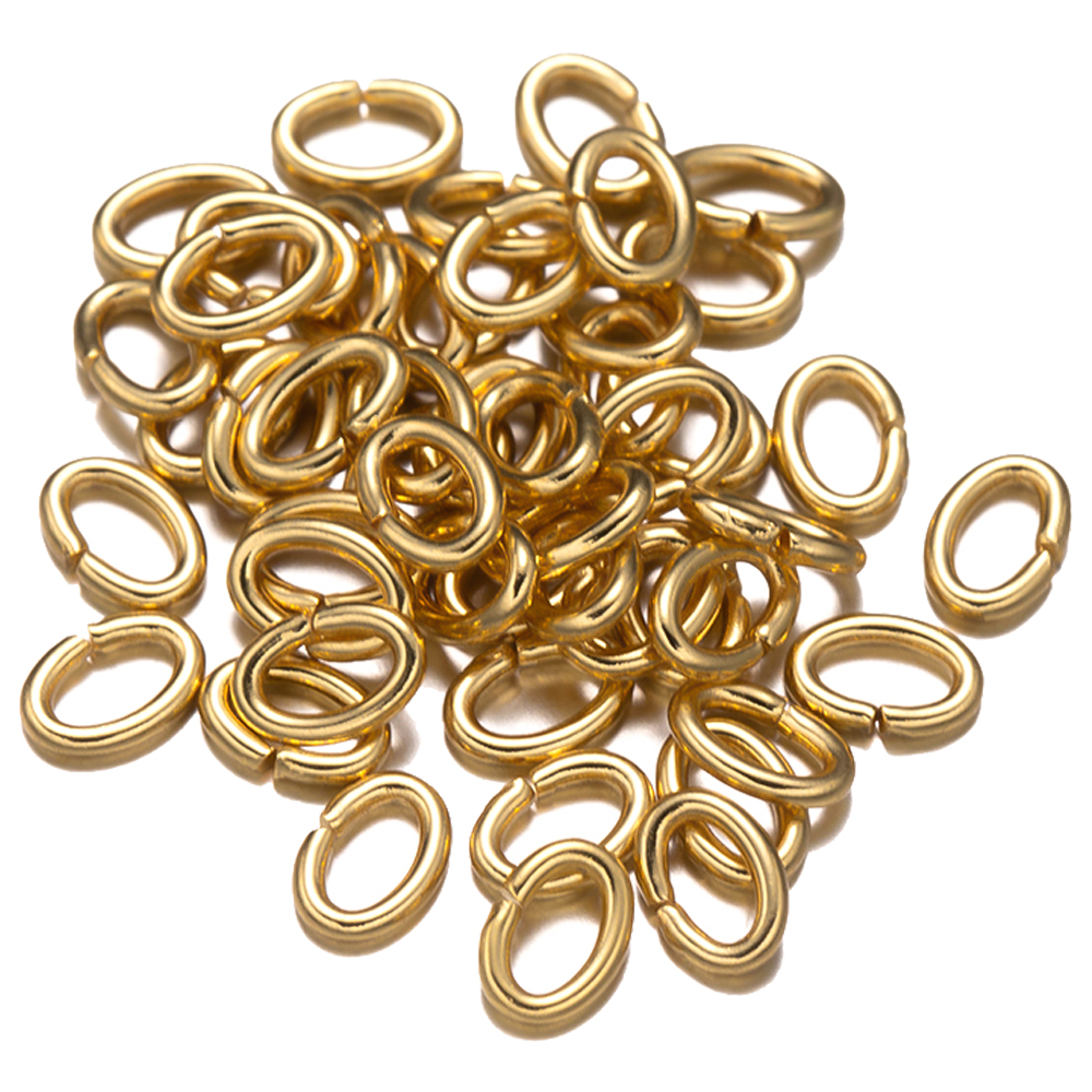 Hoop Earrings - 50pcs 3 Colors Stainless Steel Oval