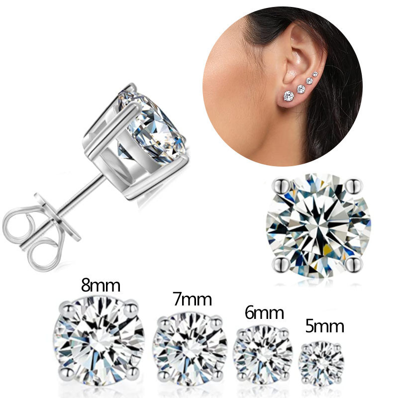 Hot SellingFashion Four-Prong  - đánh giá và giá Diamond Stud Earrings