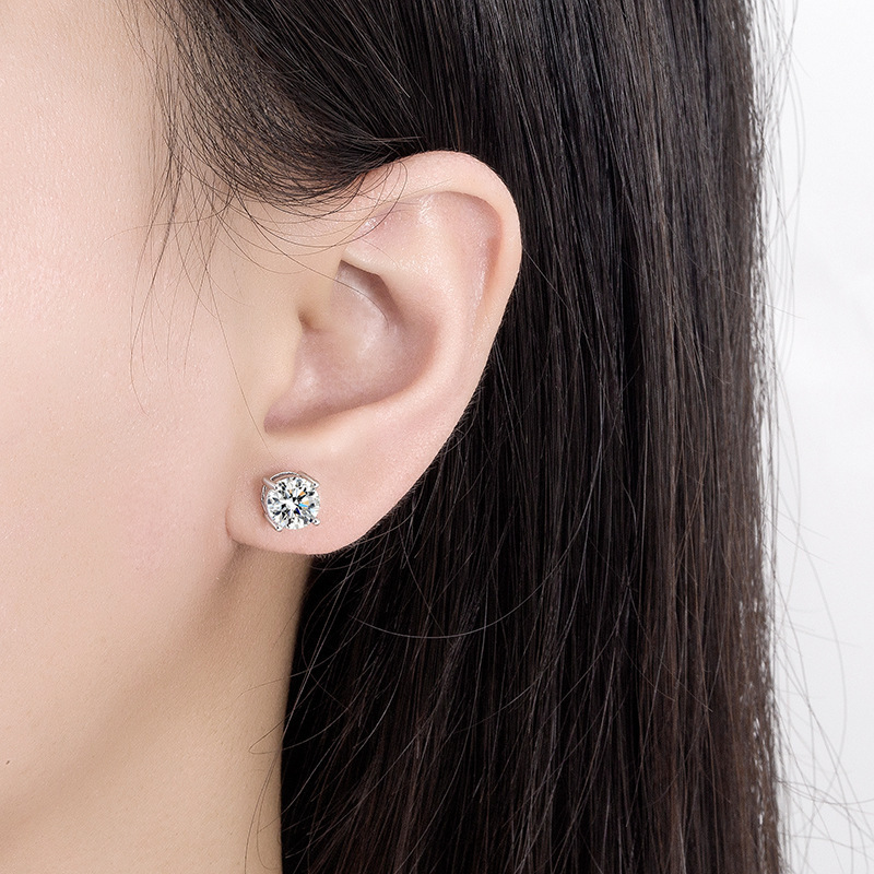Hot SellingFashion Four-Prong  - đánh giá và giá Diamond Stud Earrings