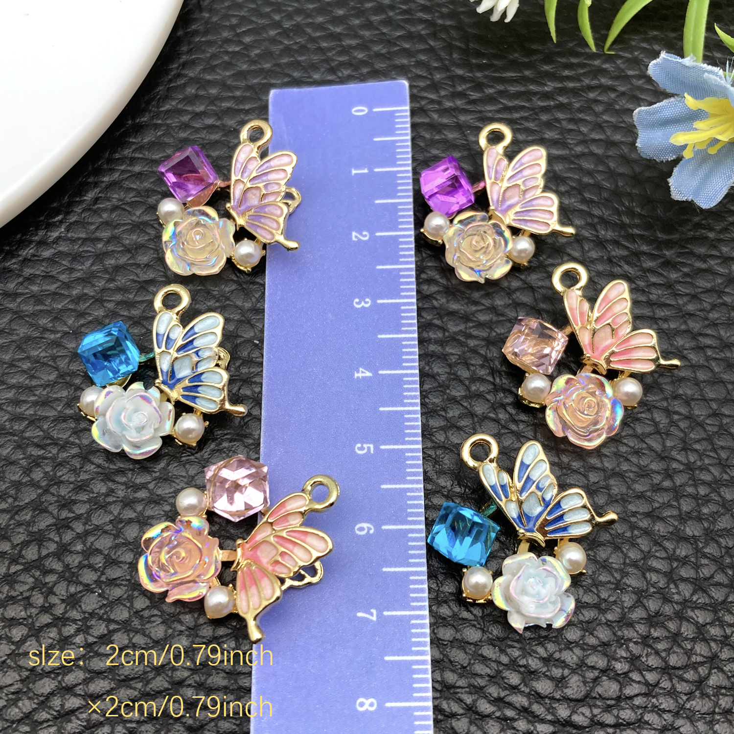 2/6 pcs Small Luxe Style Pearl - đánh giá và giá Diamond Stud Earrings