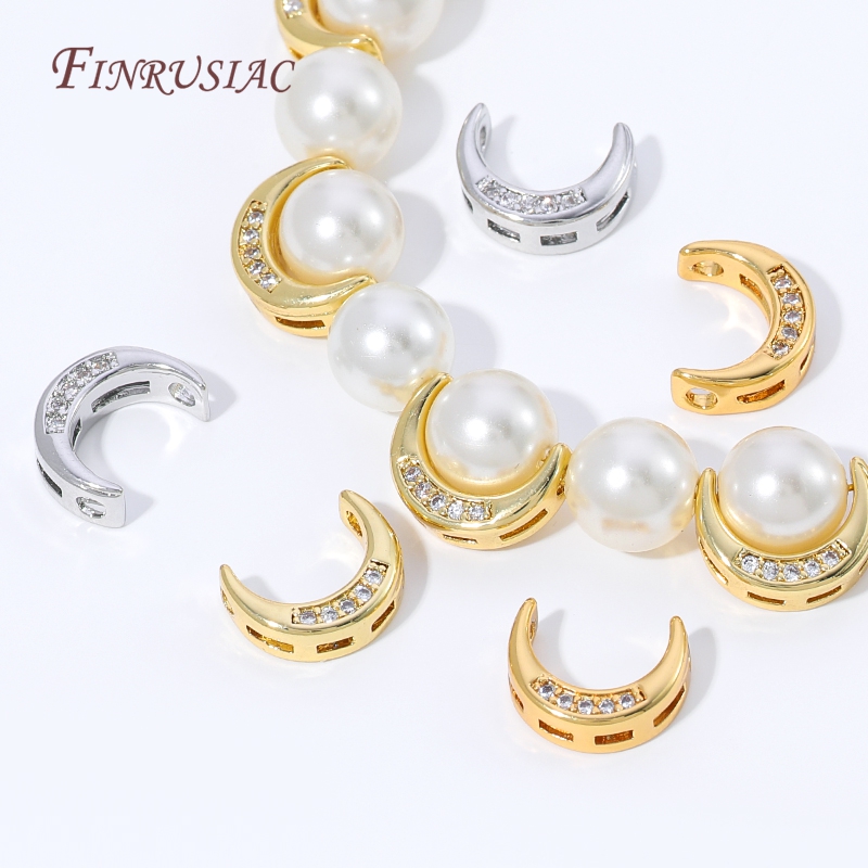 18K Gold Plated Moon Spacer Be - đánh giá và giá Pearl Necklace