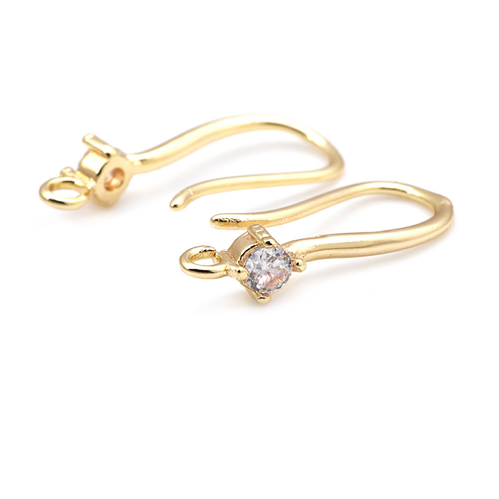 18K Gold Color Brass with Zirc - đánh giá và giá Hoop Earrings