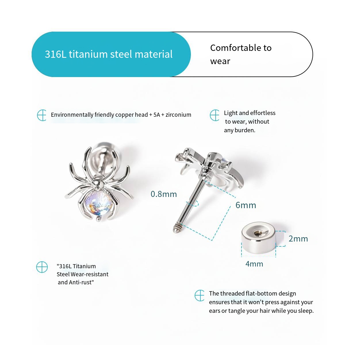 Stainless steel super flash fu - đánh giá và giá Diamond Stud Earrings