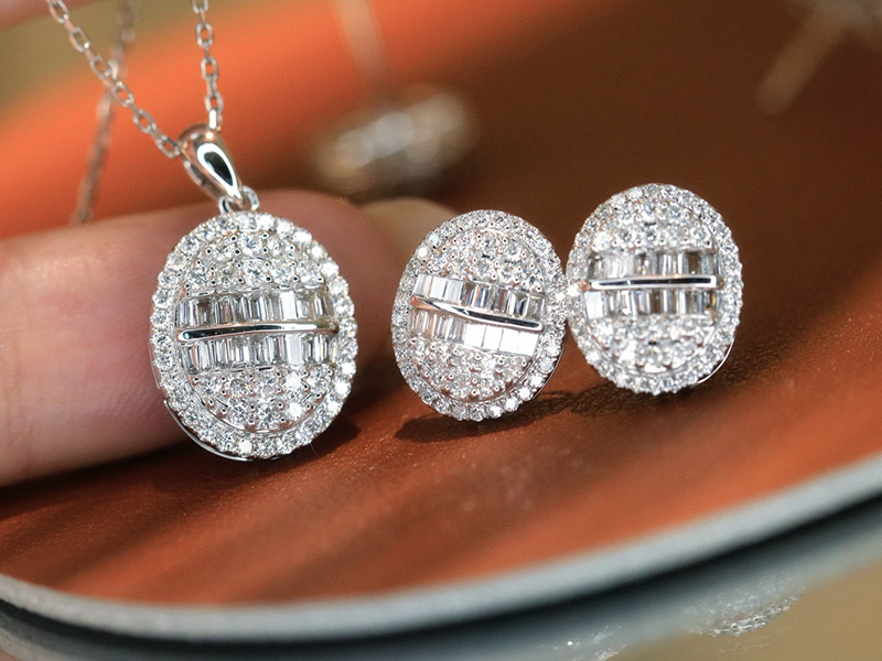 LUOWEND 100% 18K White Gold Ea - đánh giá và giá Diamond Stud Earrings