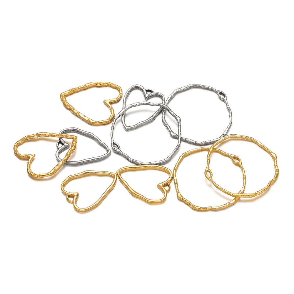 5pcs Heart Round Charms Stainl - đánh giá và giá Hoop Earrings