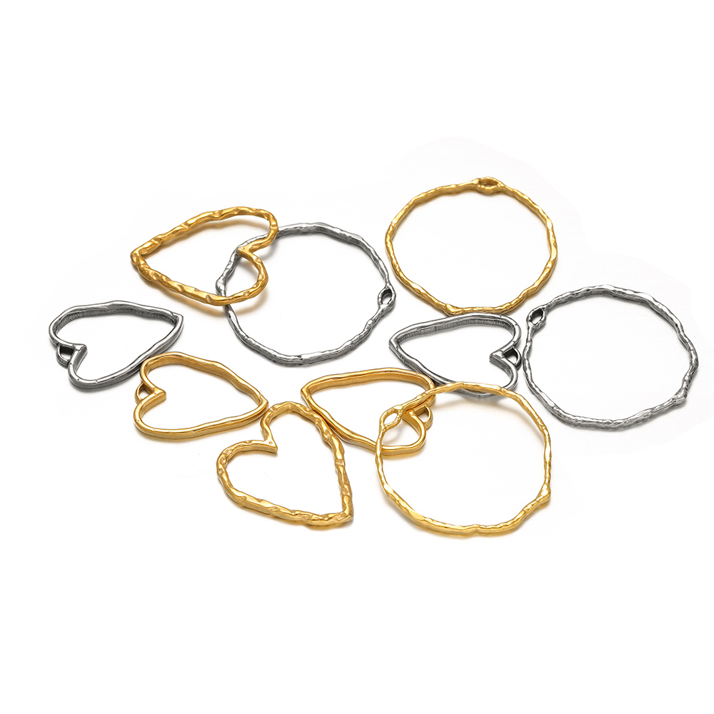 5pcs Heart Round Charms Stainl - đánh giá và giá Hoop Earrings