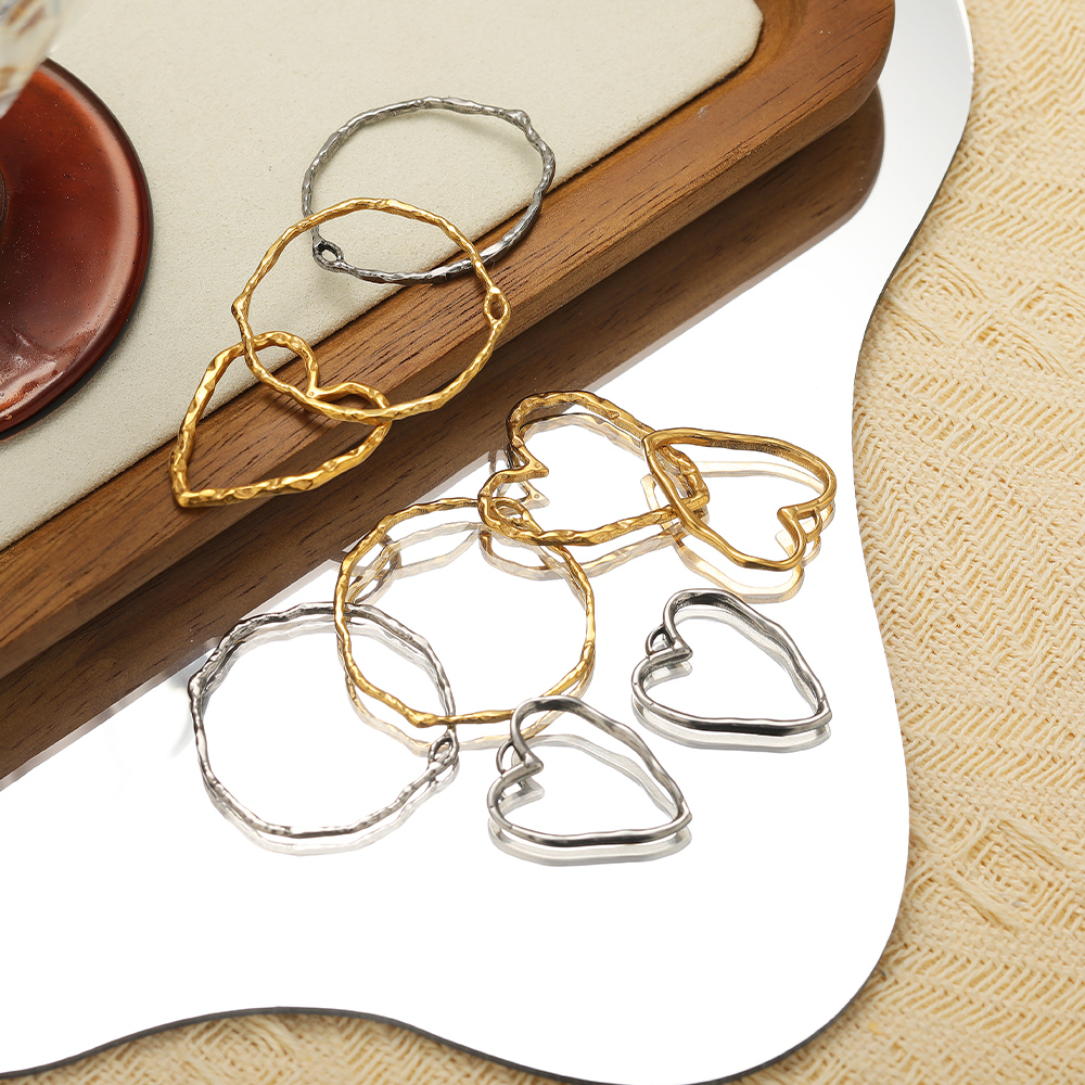 5pcs Heart Round Charms Stainl - đánh giá và giá Hoop Earrings