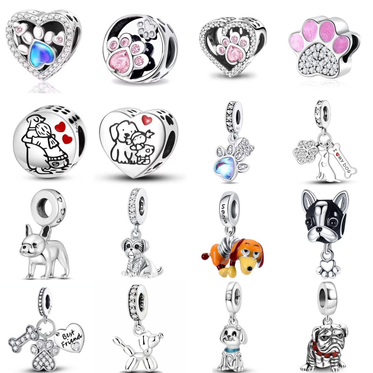 Shiny Zircon Puppy Wolf Charms - đánh giá và giá Wolf Jewelry & Watches Tampa Reviews