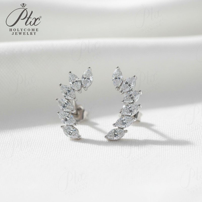 Stud Earrings 6-stone Marquise - đánh giá và giá Diamond Stud Earrings