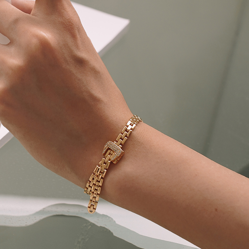 Brass With 18K Gold Watch Band - đánh giá và giá Fine Jewelry Watches Women