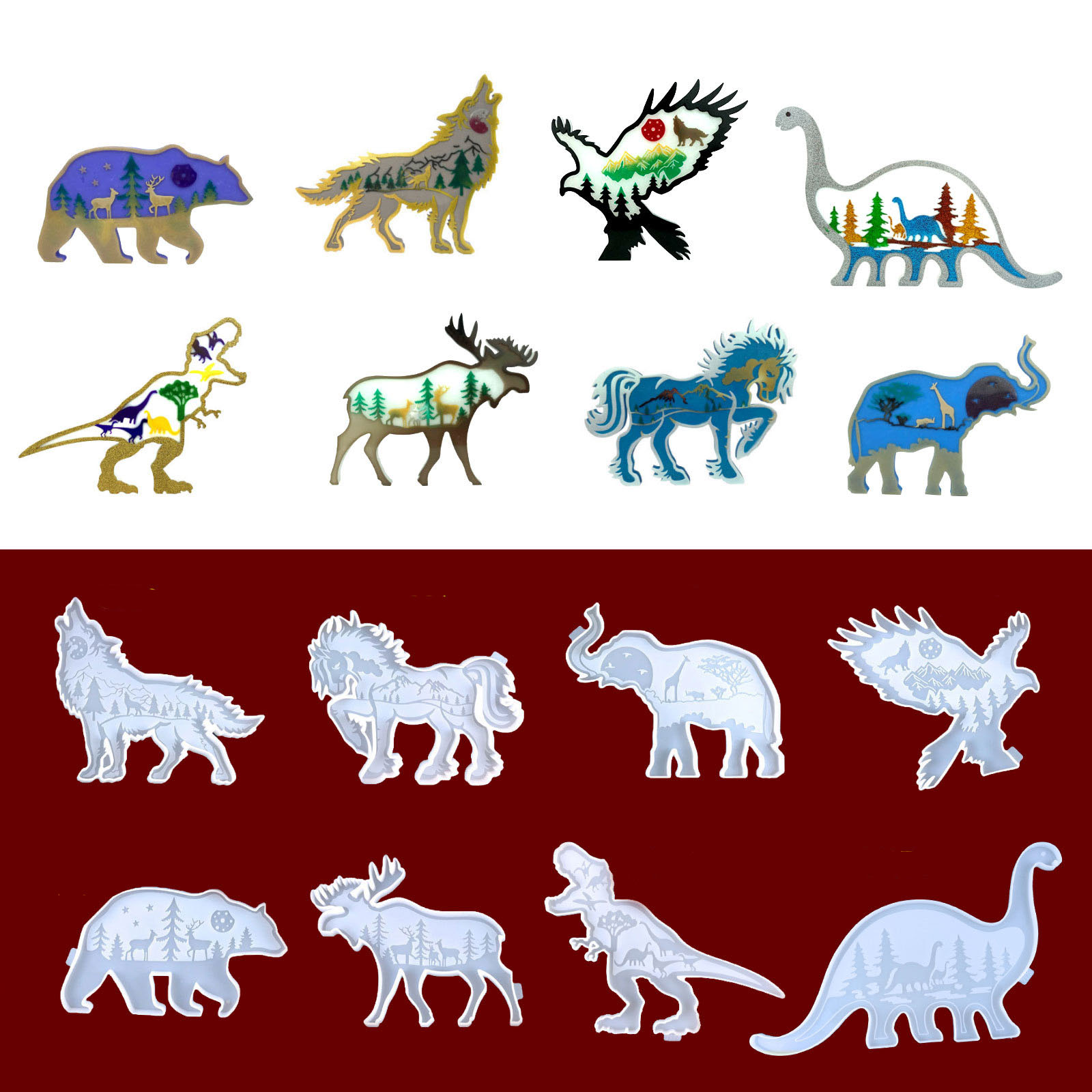 Wolf Horse Shaped Epoxy Resin  - đánh giá và giá Wolf Jewelry & Watches Tampa Reviews