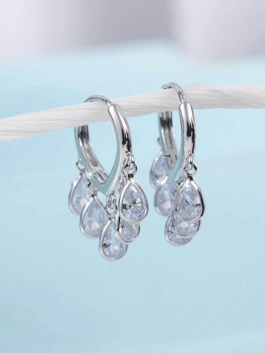 Silver-Tone Hoop Earrings With - đánh giá và giá Hoop Earrings