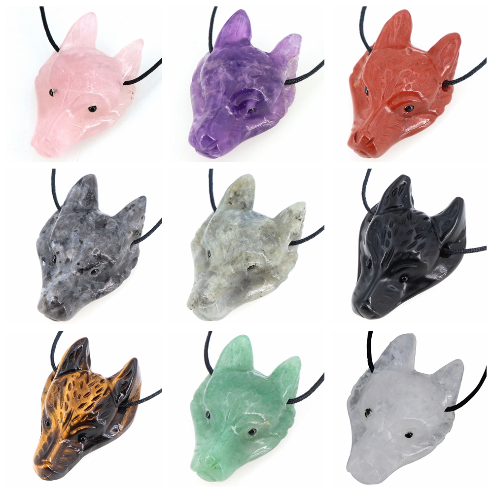 40mm Wolf Head Stone Pendant N - đánh giá và giá Wolf Jewelry & Watches Tampa Reviews