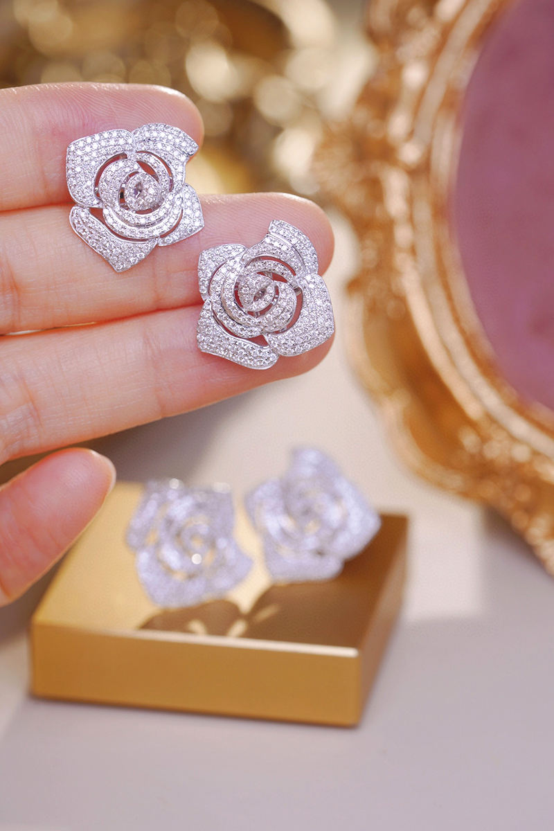 LUOWEND 100% 18K White Gold Ea - đánh giá và giá Diamond Stud Earrings