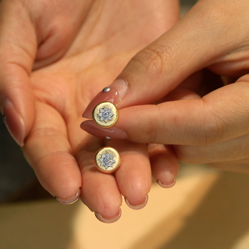 LUOWEND 100% 18K Yellow Gold E - đánh giá và giá Diamond Stud Earrings