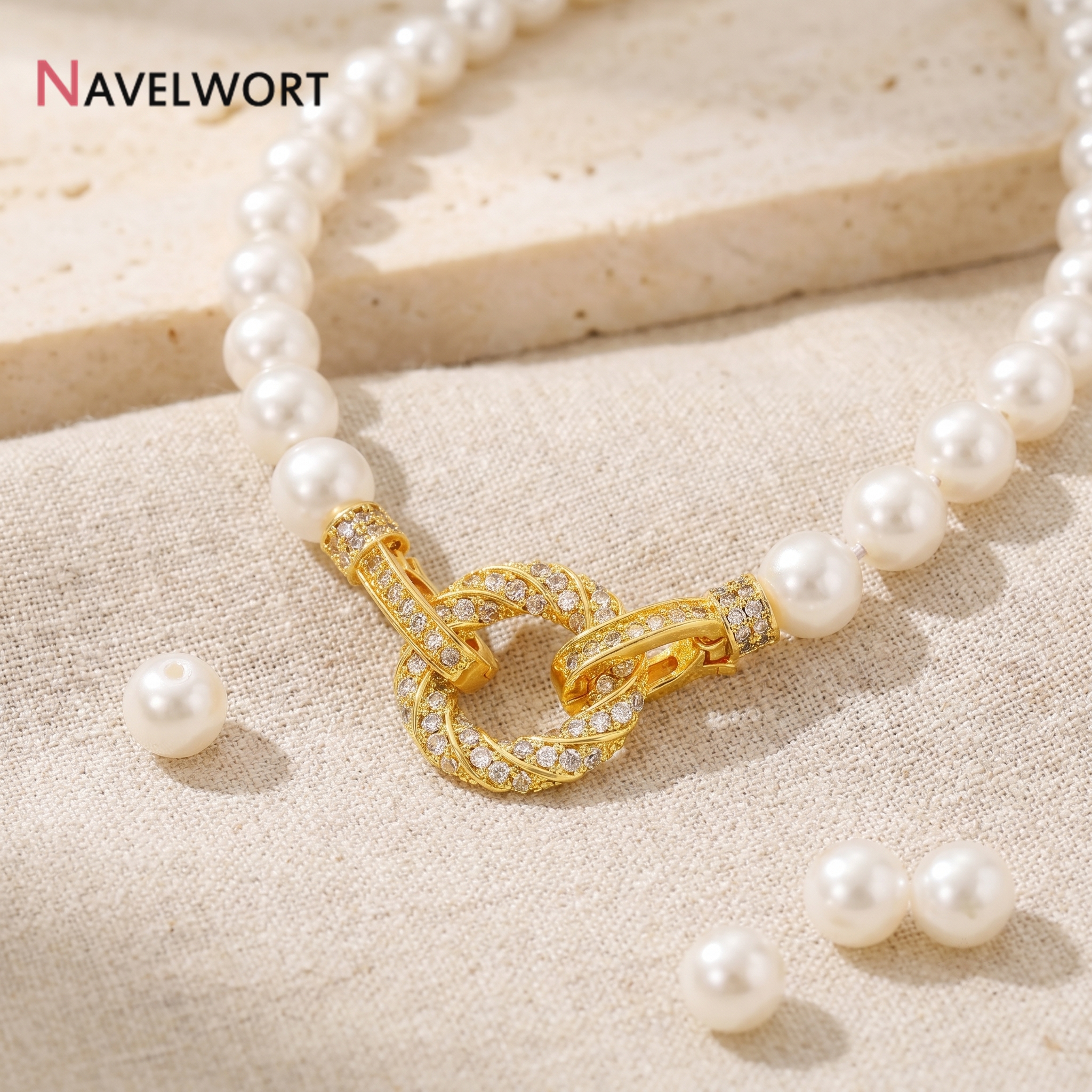 18K Gold Plated Brass With Zir - đánh giá và giá Pearl Necklace