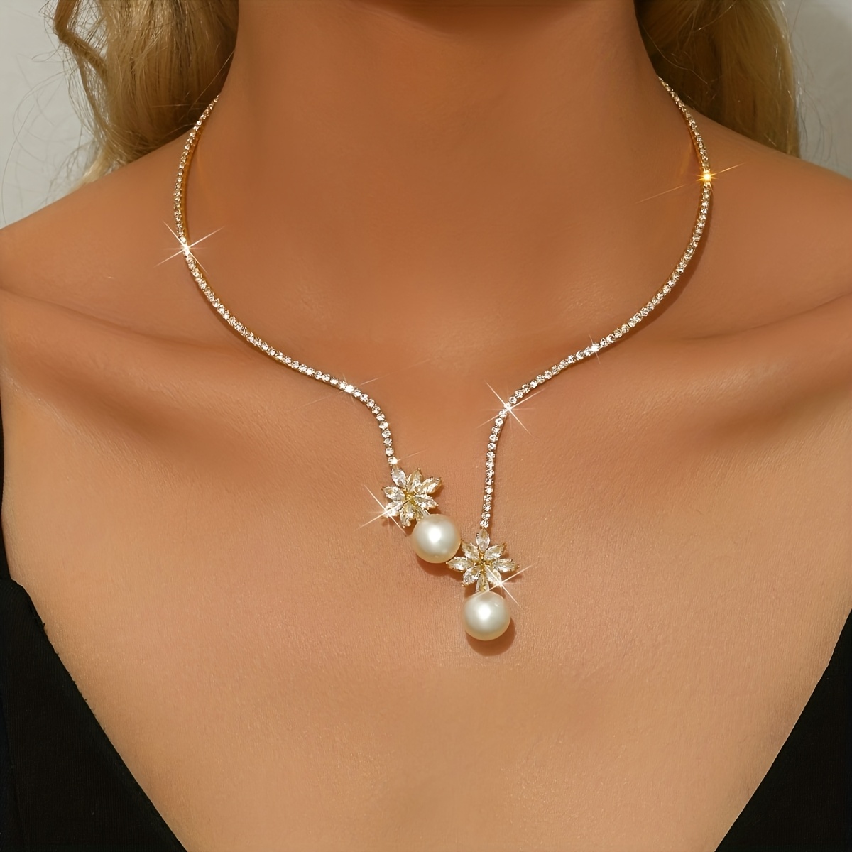 Ladies Fashion Luxury Pearl Di - đánh giá và giá Pearl Necklace