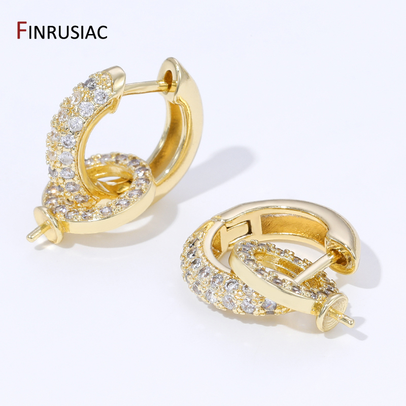18K Gold Plated Brass Inlaid Z - đánh giá và giá Hoop Earrings