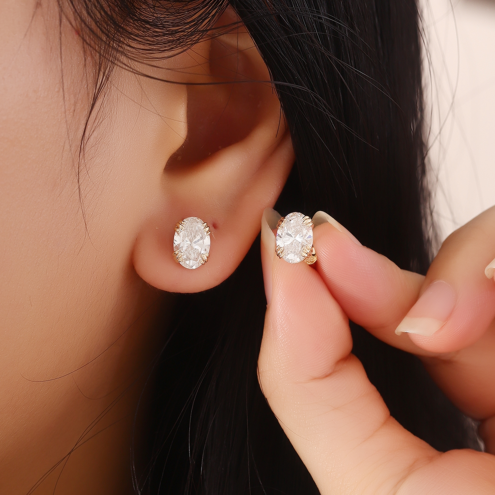 Provence Luxury Oval cut Earri - đánh giá và giá Diamond Stud Earrings