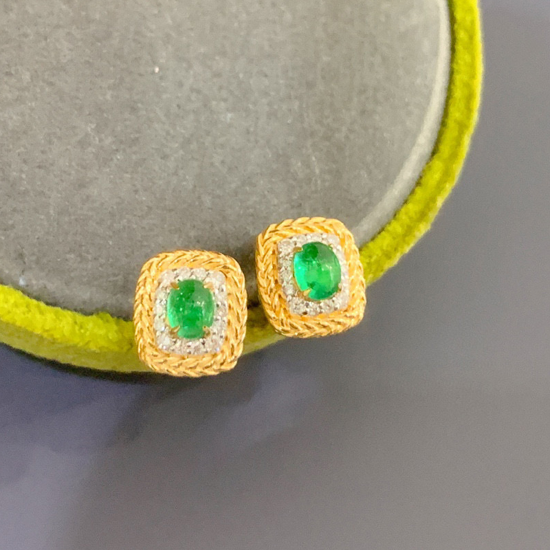 Aazuo Real 18K Yellow Gold Nat - đánh giá và giá Diamond Stud Earrings