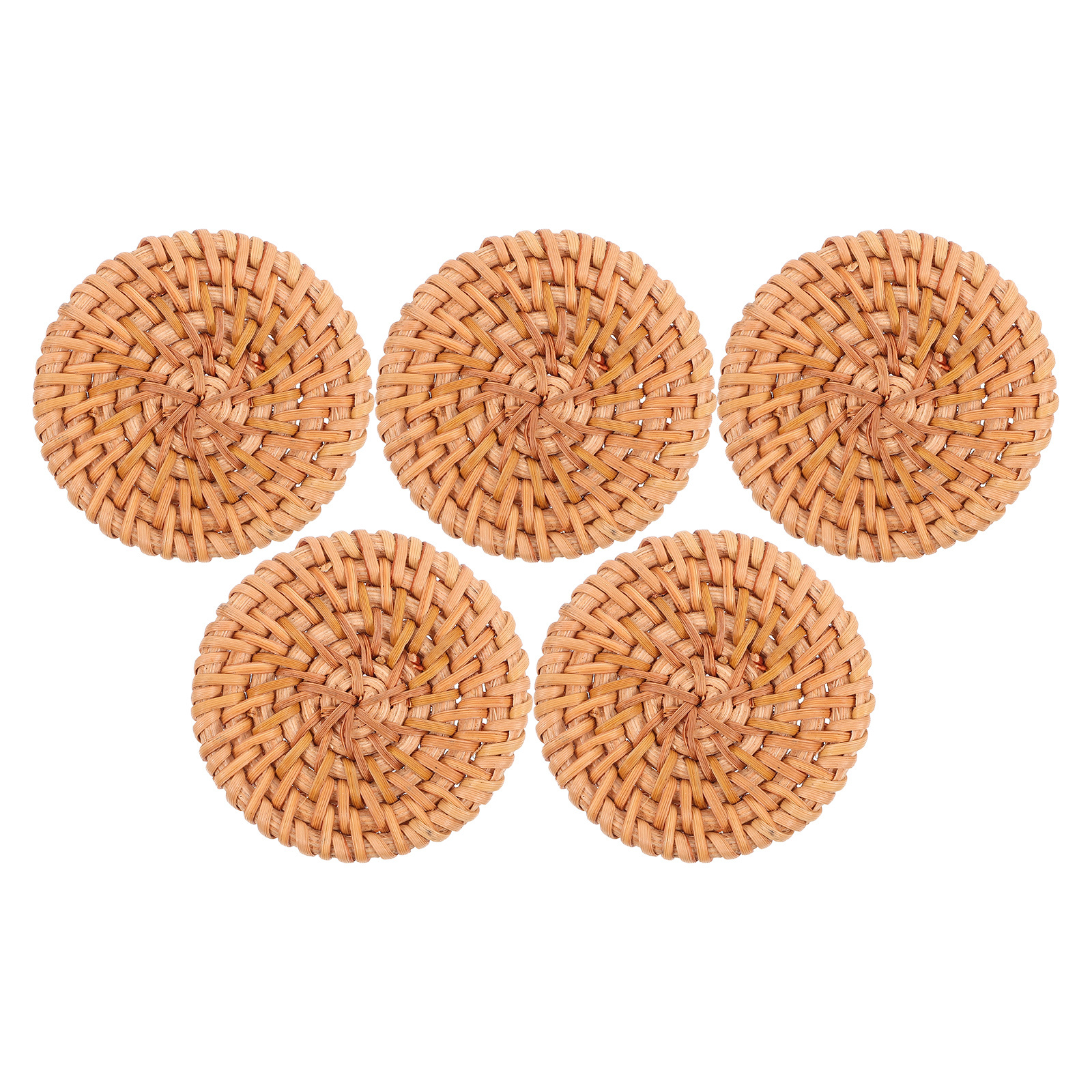 5Pcs Rattan Round Woven Discs  - đánh giá và giá Hoop Earrings