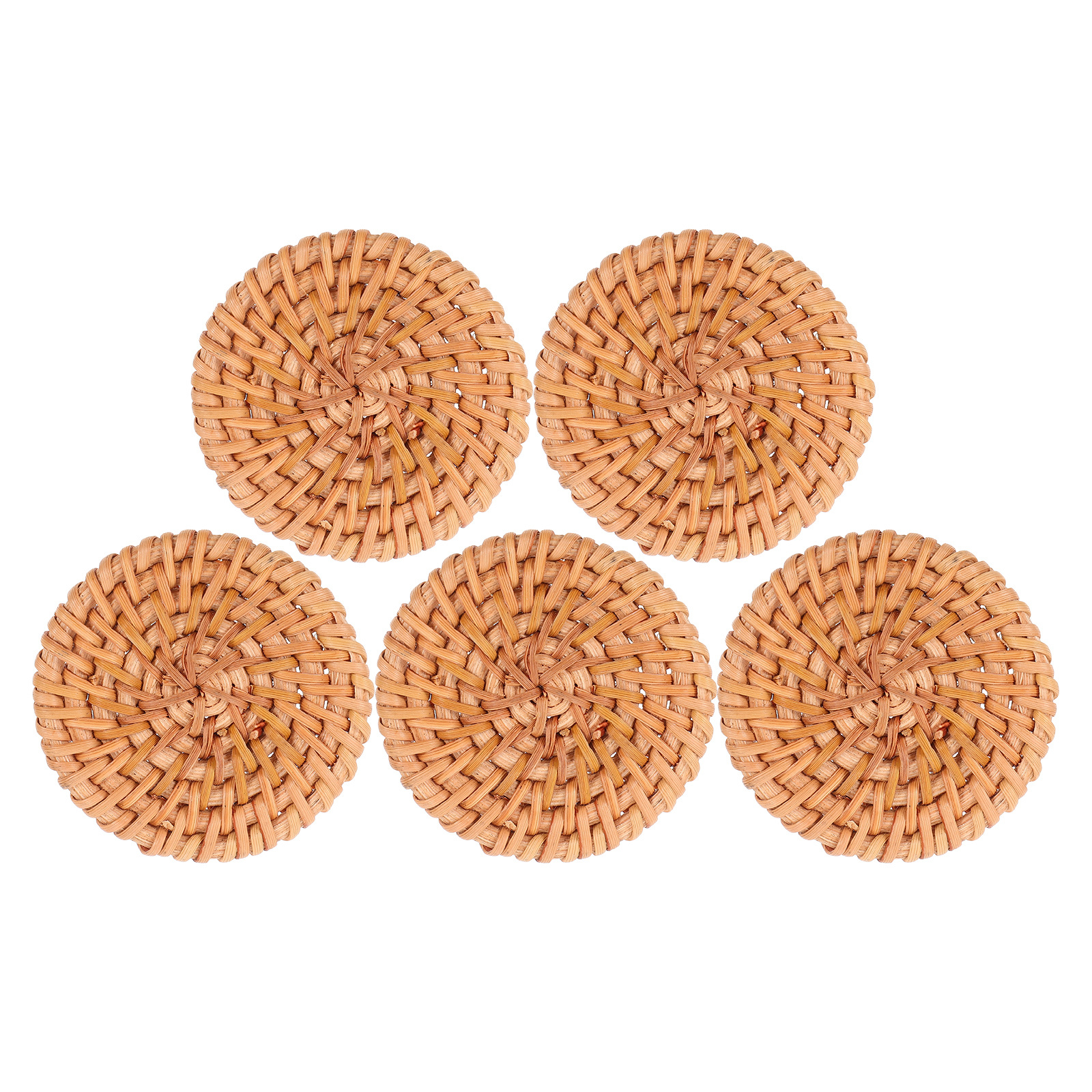 5Pcs Rattan Round Woven Discs  - đánh giá và giá Hoop Earrings