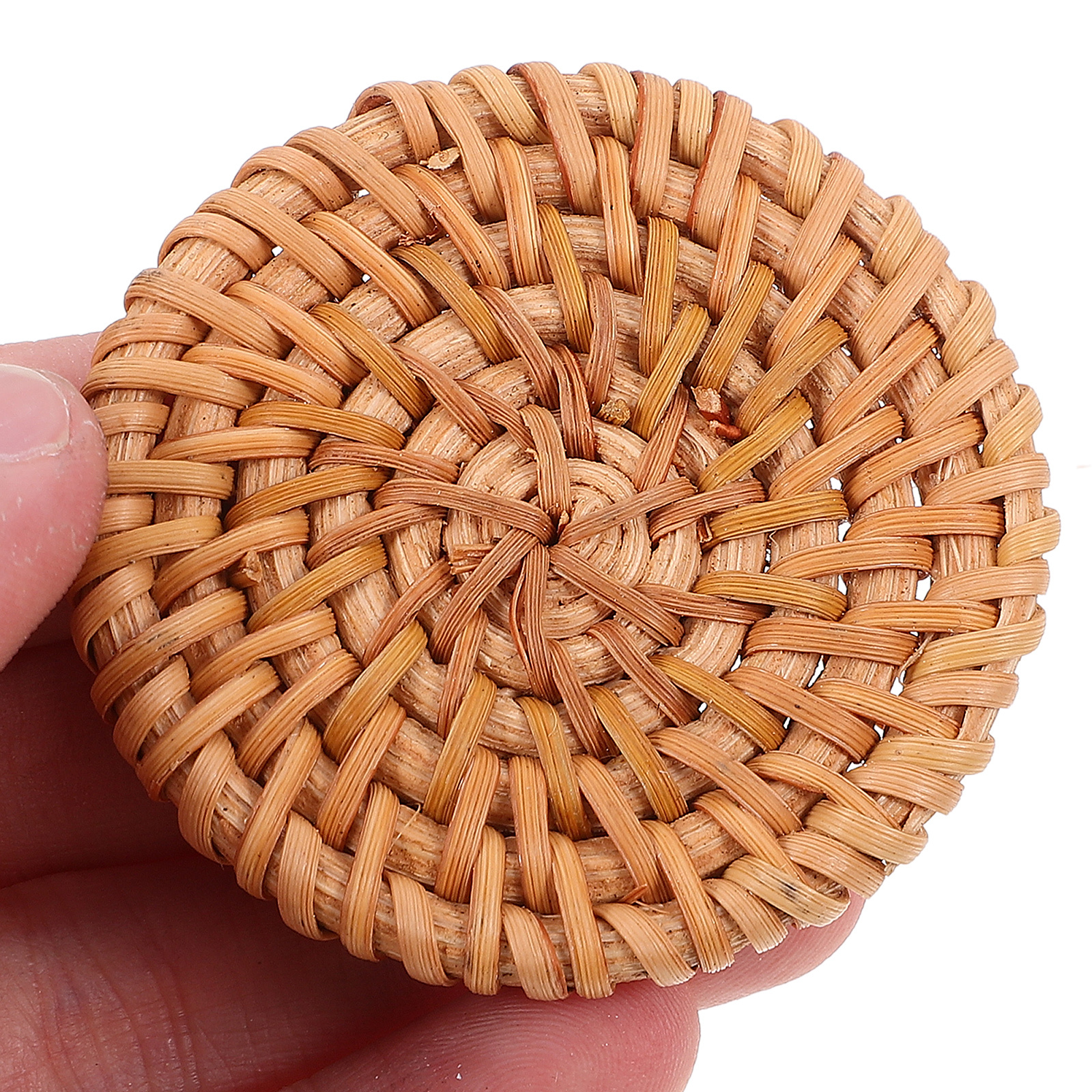 5Pcs Rattan Round Woven Discs  - đánh giá và giá Hoop Earrings