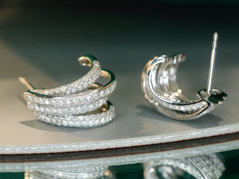 LUOWEND 100% 18K White Gold Ea - đánh giá và giá Diamond Stud Earrings
