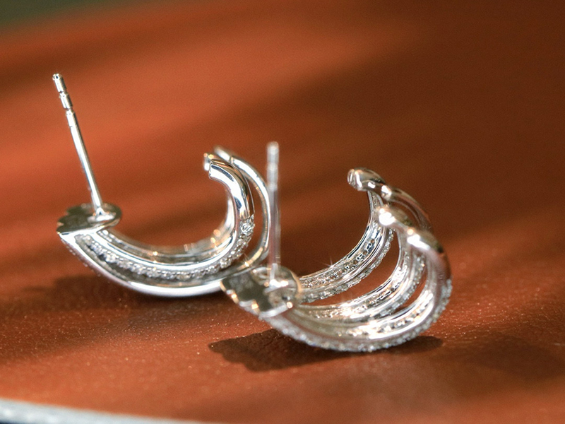 LUOWEND 100% 18K White Gold Ea - đánh giá và giá Diamond Stud Earrings