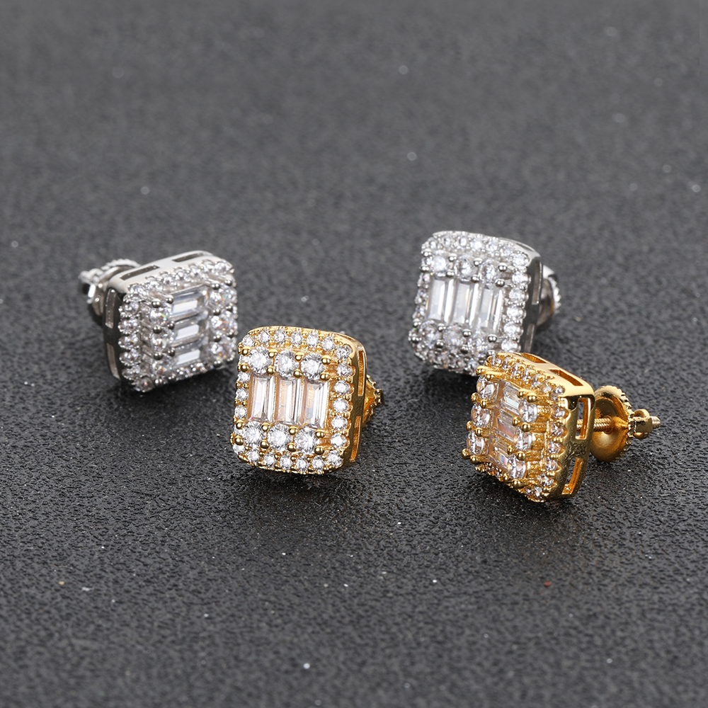 ICEBLING GRA VVS Rectangular E - đánh giá và giá Diamond Stud Earrings