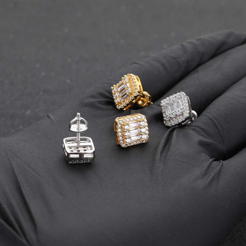 ICEBLING GRA VVS Rectangular E - đánh giá và giá Diamond Stud Earrings