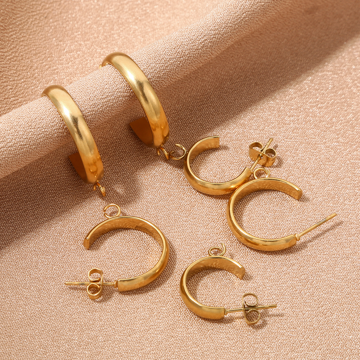 10pcs Stainless Steel Hooks C  - đánh giá và giá Hoop Earrings