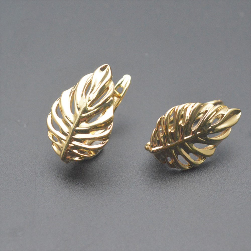 1/2Pcs 18K Gold Plated Brass L - đánh giá và giá Hoop Earrings