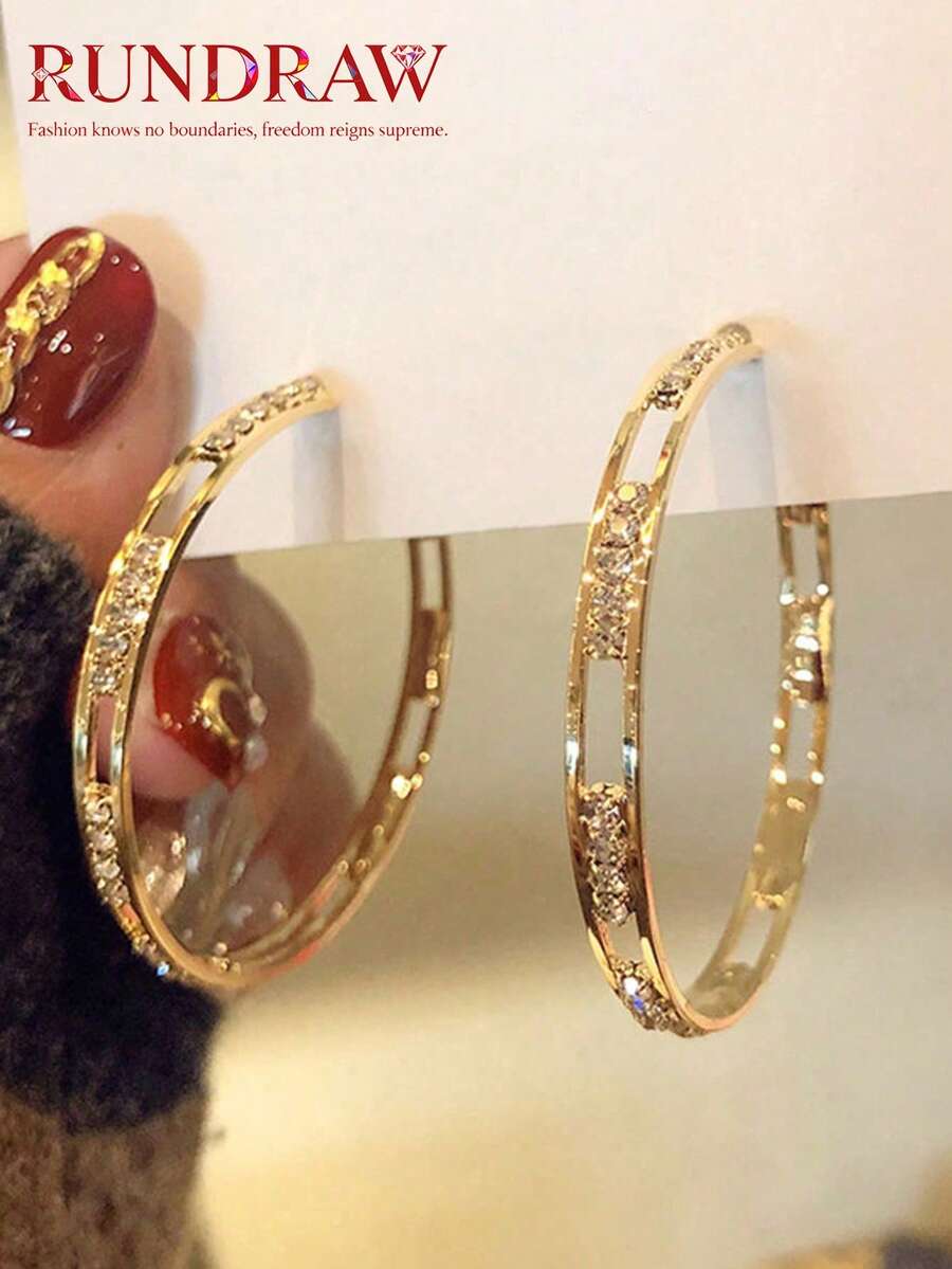 2pcs Hollow Geometric Cubic Zi - đánh giá và giá Hoop Earrings