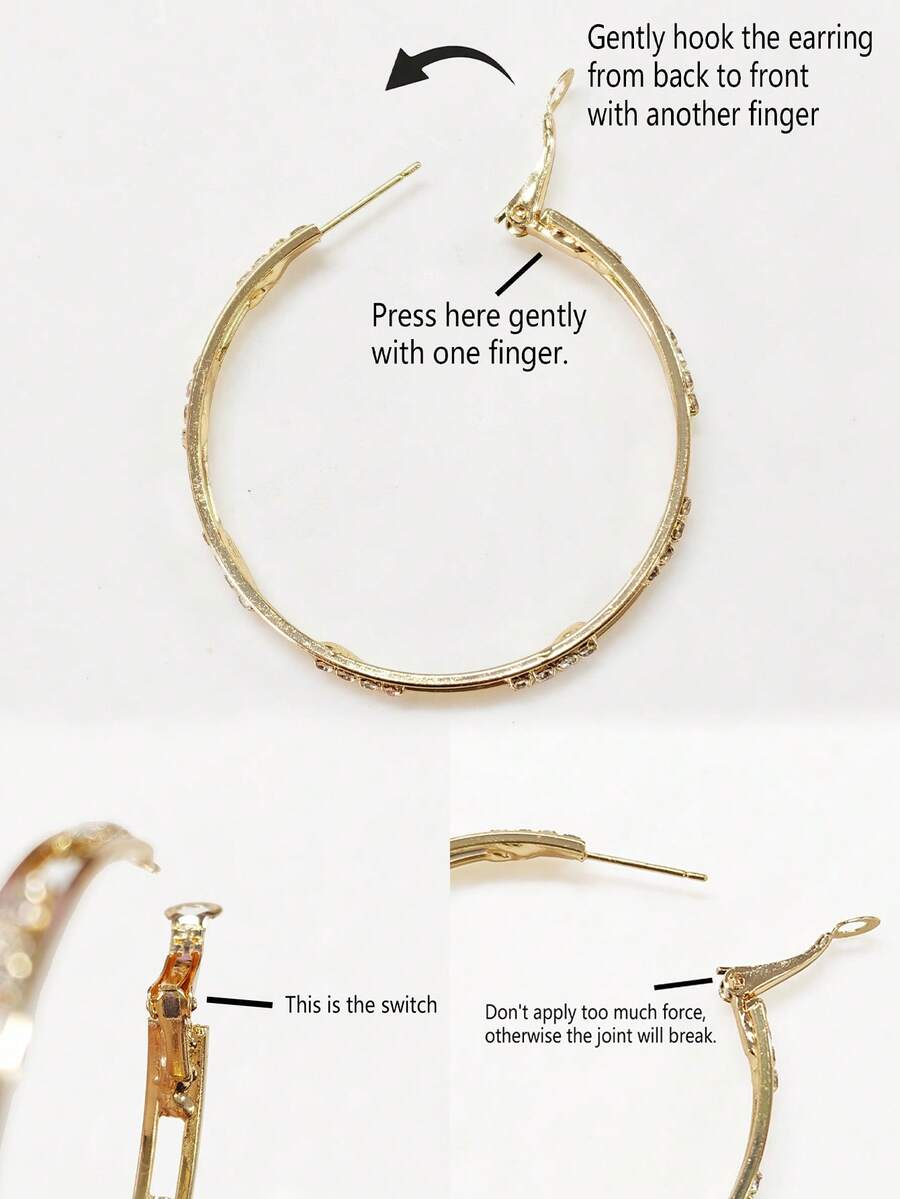 2pcs Hollow Geometric Cubic Zi - đánh giá và giá Hoop Earrings